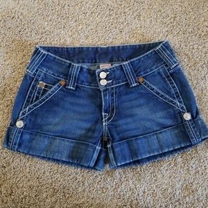 True Religion Sammy short Big T denim shorts